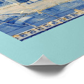 Blauer Ziegelstein Poster (Ecke)