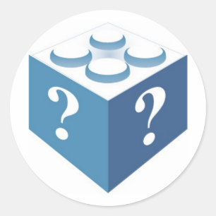 Blauer Ziegelstein Runder Aufkleber