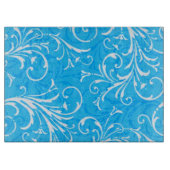 Blauer Zierkasten Schneidebrett (Vorderseite)