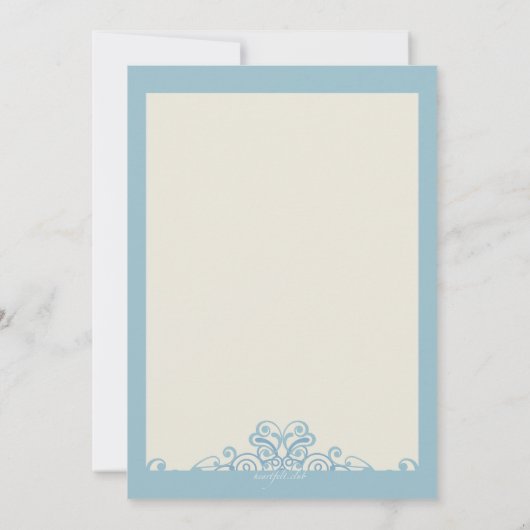 Blauer Zierling Einladung (Rückseite)