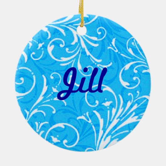 Blauer Ziername Ornament (Hinten)