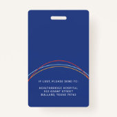 Blauer Zirkel| Medizinische Foto-ID und Logo Ausweis (Rückseite)