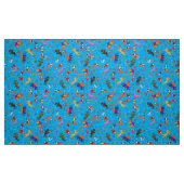 Blauer Zirkus-Cartoon-Muster Stoff (Fat Quarter (45,7 x 55,9 cm))