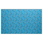 Blauer Zirkus-Cartoon-Muster Stoff (Yard (91,4 cm))