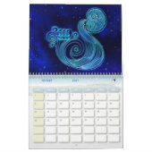 Blauer Zodiac-Kalender Kalender (Feb 2027)