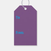 Blauer Zombie-Troll-Dämon-Tags Geschenkanhänger (Rückseite)