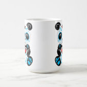 Blauer Zombie-Zuckerpanda Kaffeetasse (Mittel)