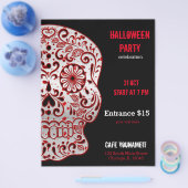 Blauer Zuckerschädel Flyer (Einzeln)