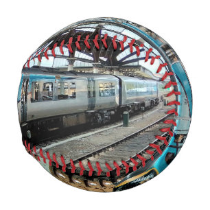 Blauer Zug , am Bahnhof York. Baseball
