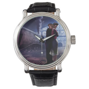 Blauer Zug Armbanduhr