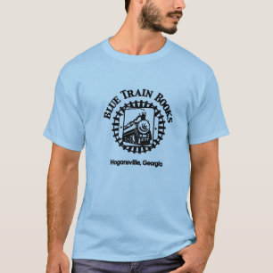 Blauer Zug bucht Logo konfrontieren voll T-Shirt