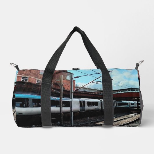 Blauer Zug Duffle Bag (Vorderseite)