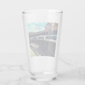 Blauer Zug Glas (Rückseite)