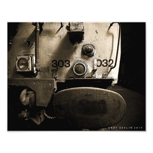 Blauer Zug in Schottland Fotodruck (Vorne)