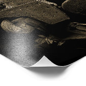 Blauer Zug in Schottland Fotodruck (Ecke)