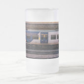 Blauer Zug Mattglas Bierglas (Mittel)