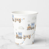 Blauer Zug Pappbecher (Rechts)