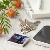 Blauer Zug Schlüsselanhänger (Seite)