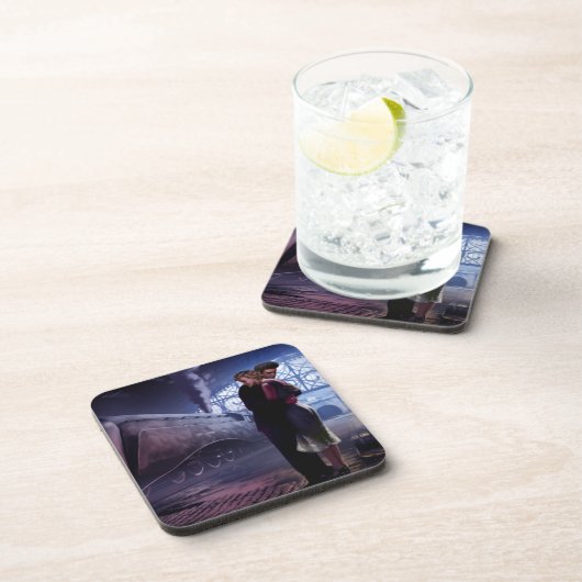 Blauer Zug Untersetzer (Rechte Seite)