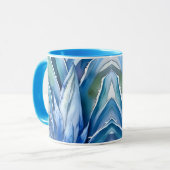 Blauer zugewiesener Individuelle Name oder Text Tasse (Vorderseite Links)