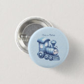 Blauer Zugknopf Button (Vorne & Hinten)