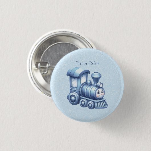 Blauer Zugknopf Button (Vorne & Hinten)