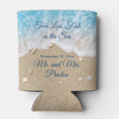 Blauer Zwei weniger Fische im Meer Dosenkühler (Rückseite)