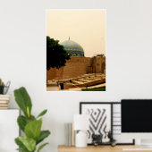 Blauer Zwiebeldome, FOB Gewerkschaft III, Irak Poster (Heimbüro)