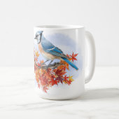 Blauerhäher in Herbstfarben Kaffeetasse (VorderseiteRechts)