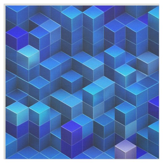 Blaues 3D berechnet abstrakten geometrischen Stoff (Muster)