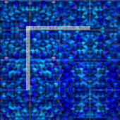 Blaues 3D berechnet abstrakten geometrischen Stoff (Kachel)