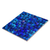 Blaues 3D berechnet des abstrakten geometrischen Fliese (Seite)