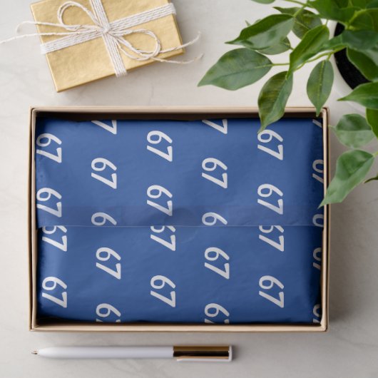 Blaues 67 Meme  Seidenpapier (Geschenk)