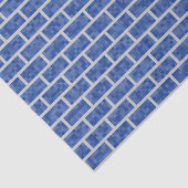 Blaues, 8-Bit-Pixel-Grafikstil-Bricks-Muster Seidenpapier (Ausschnitt)