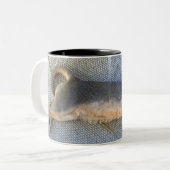 Blaues Abessinier-Männchen gestoppt Zweifarbige Tasse (Vorderseite Links)