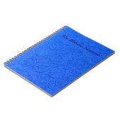 Blaues Abstrakt-Doodle-Muster Notizblock (Linke Seite)