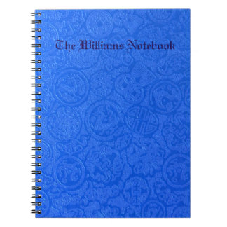 Blaues Abstrakt-Doodle-Muster Notizblock