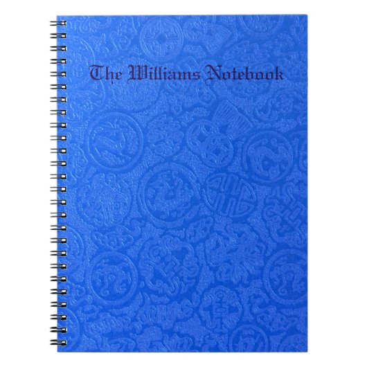 Blaues Abstrakt-Doodle-Muster Notizblock (Vorderseite)