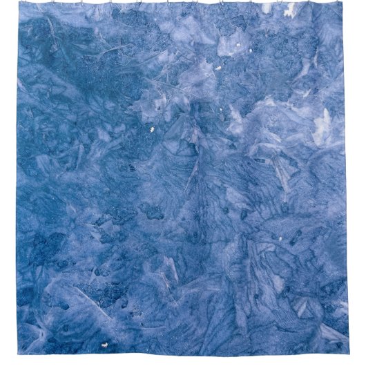Blaues abstraktes Bild Duschvorhang (Vorderseite)