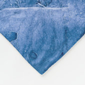 Blaues abstraktes Bild Fleecedecke (Ecke)