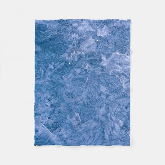 Blaues abstraktes Bild Fleecedecke (Vorderseite)