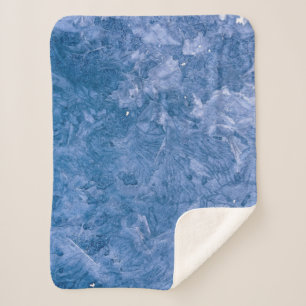 Blaues abstraktes Bild Sherpadecke