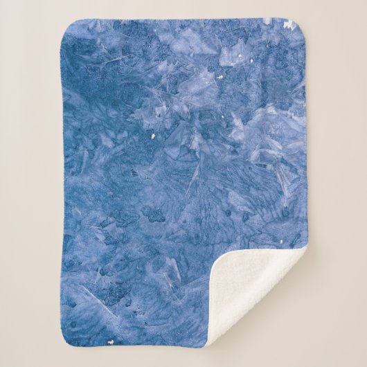 Blaues abstraktes Bild Sherpadecke (Vorderseite)