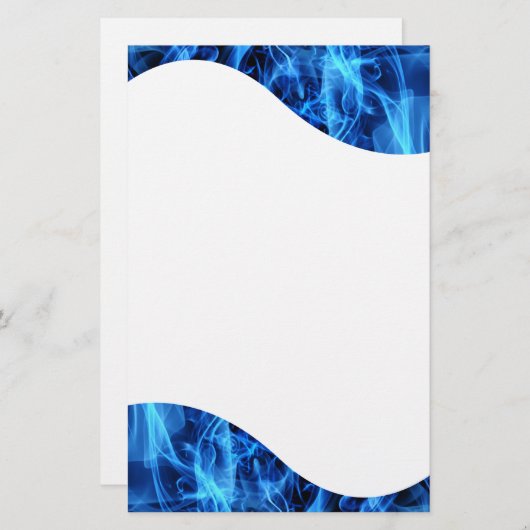 Blaues abstraktes briefpapier (Vorne/Hinten)