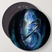 Blaues abstraktes button (Vorne & Hinten)