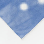 Blaues abstraktes Design Digitales Bild Fleecedecke (Ecke)