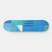 Blaues abstraktes Design Halbpitchskateboard Skateboard (Horizontal)