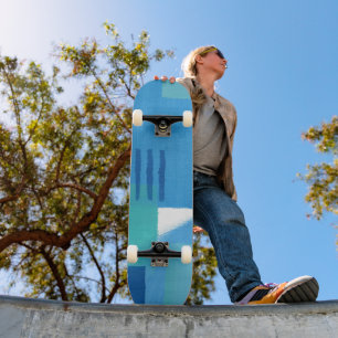 Blaues abstraktes Design Halbpitchskateboard Skateboard