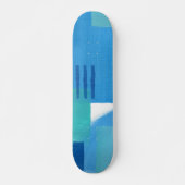 Blaues abstraktes Design Halbpitchskateboard Skateboard (Vorne)