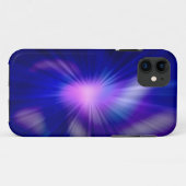 Blaues abstraktes Fraktal Case-Mate iPhone Hülle (Rückseite (Horizontal))